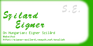 szilard eigner business card